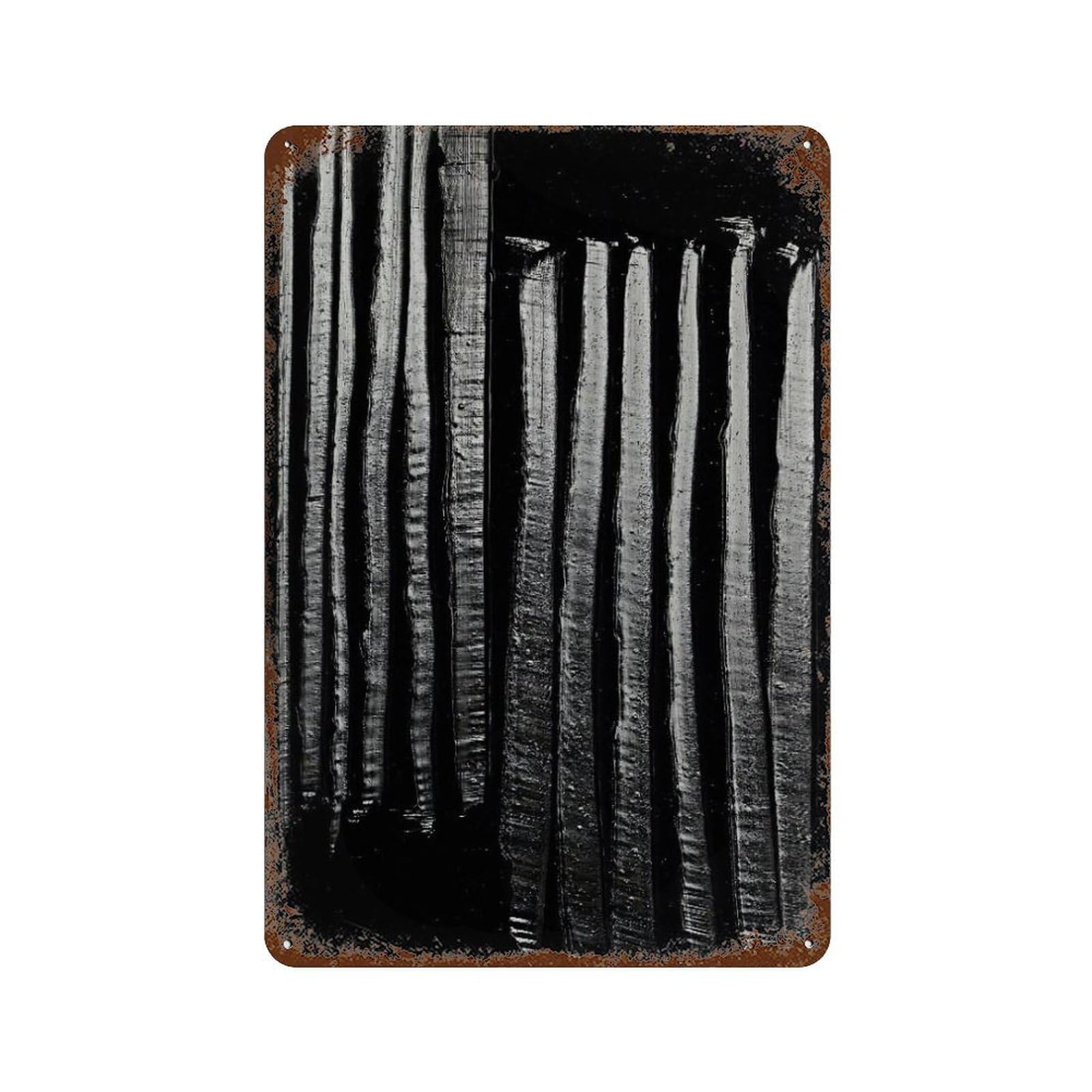 xiaoxiaoshen Soulages Black Abstract Modern Gallery Wall Decor Art Metal Tin Poster Modern Home Decor Art Home Bar Shop Decorations Vintage Sign 30x20cm