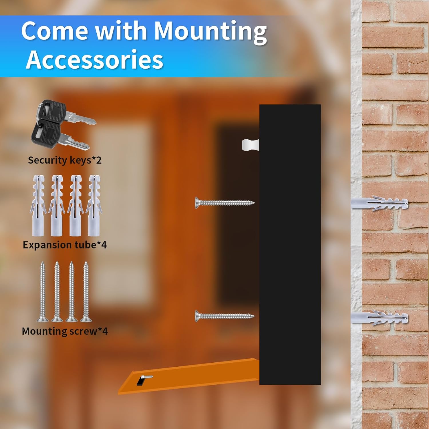 Combination Lock Mailbox, Wood Vintage Metal Mailboxes for Outside, Security Drop Box with Lock, Heavy Duty Thickened Large Capacity Mounted Mailbox