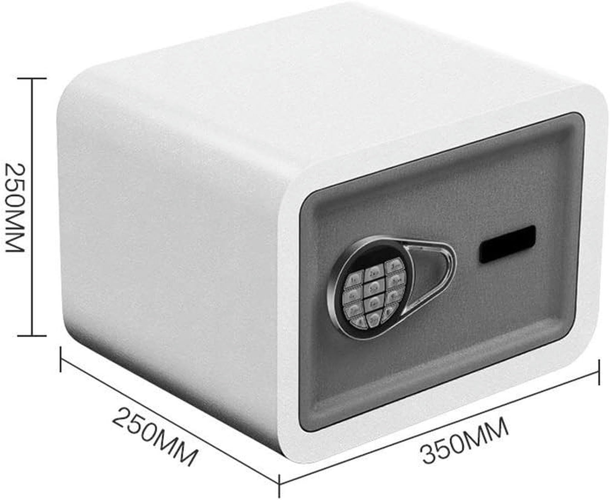 Scatole Organizzatori Password Elettronica Cassaforte Apertura di Emergenza Chiave 2 Doppie 350 * 250 * 250mm, Cassaforte per Armadietto Bancario con Singolo
