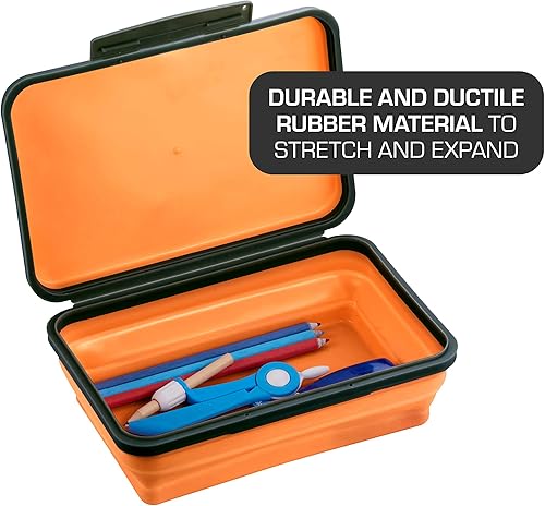 Miniatura 4 de It's Academic Flexi - Caja de almacenamiento con tapa, diseño plegable para manualidades y suministros escolares, paquete de 4, surtido