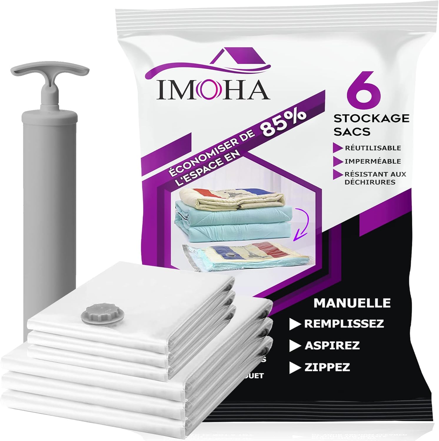 IMOHA Vacuum Pack Storage Bags Duvet Storage Bag For Clothes Storage