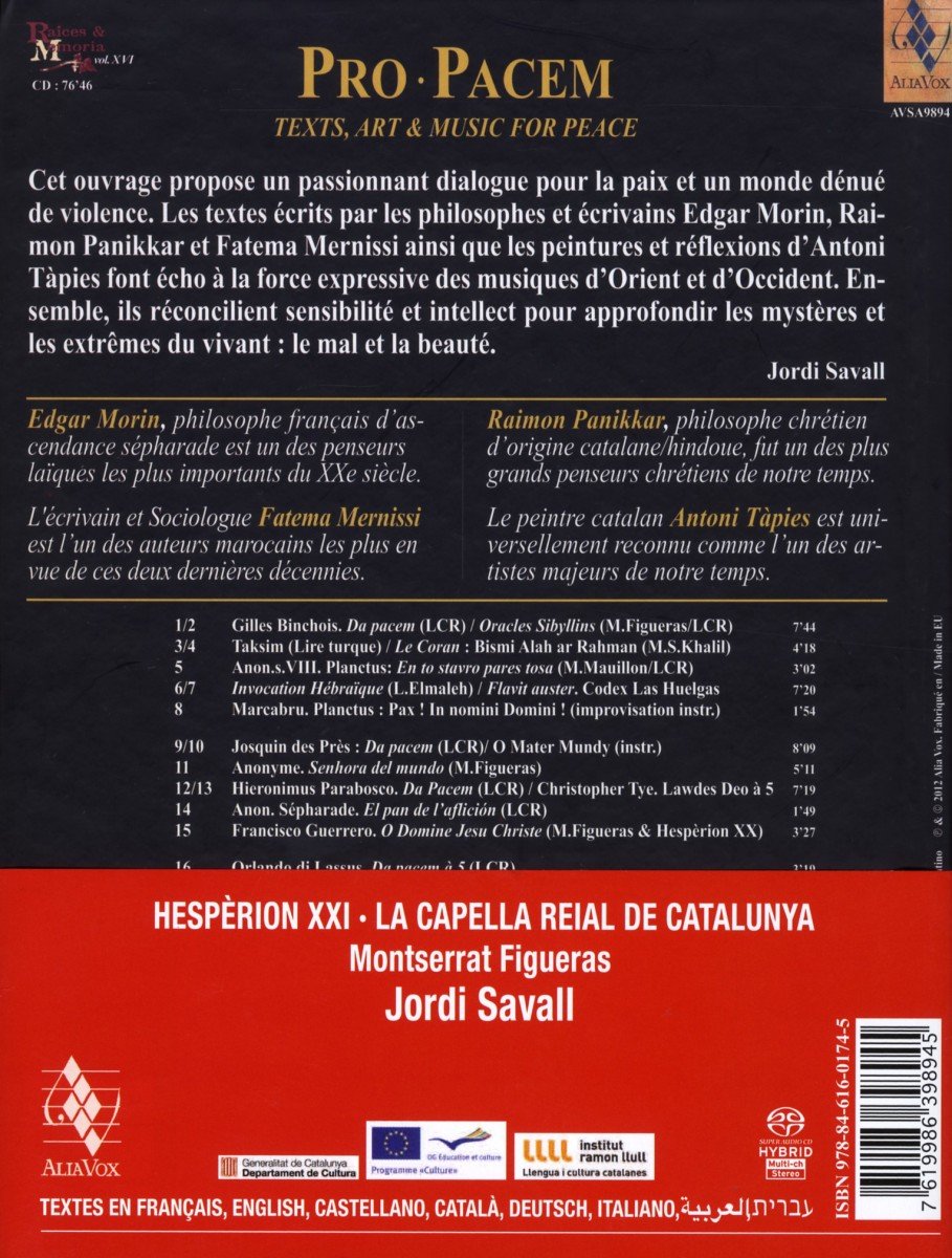 Pro Pacem: Textes Art & Musiques