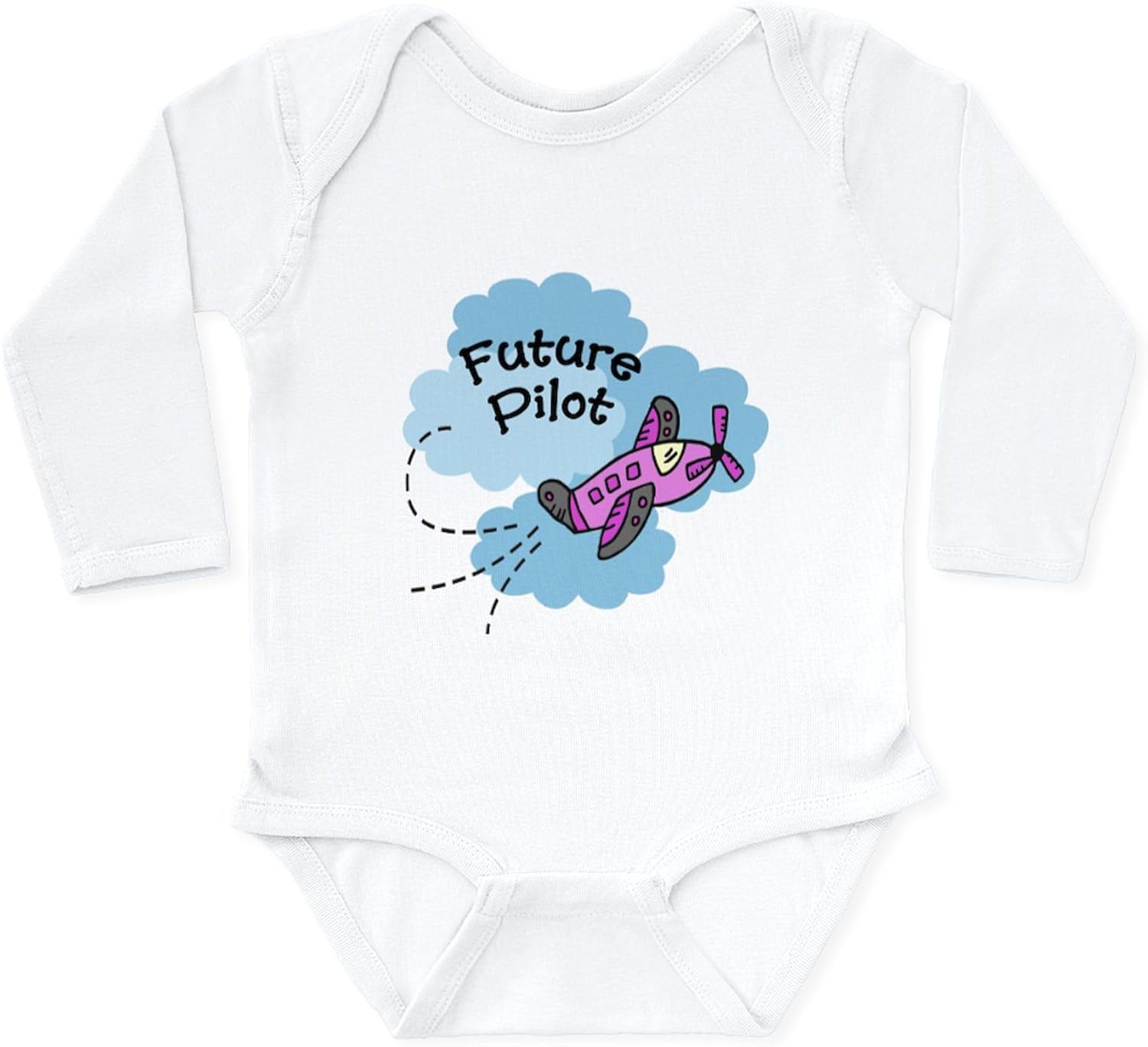 CafePress Future Pilot Airplane Cute Girl Toddler Bodysuit B Cute Long Sleeve Infant Baby Bodysuit Romper