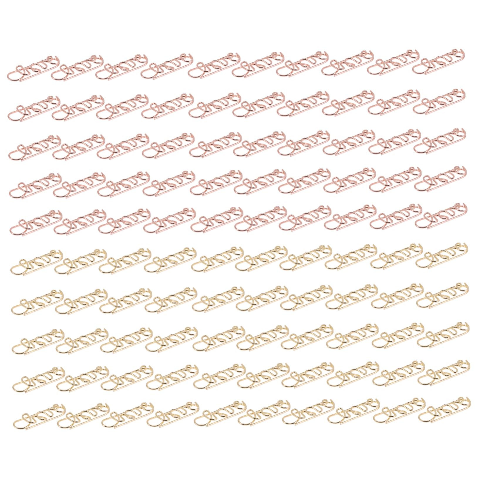 OSALADI 2 Set Graffette A Forma Di Mini Simpatiche Graffette Colorate Fissaggi Di Carta Flat Head Segnalibro Metallo Clip Di Segnalibri Graffette Novità Graffetta Per Fogli 100 Pezzi * 2