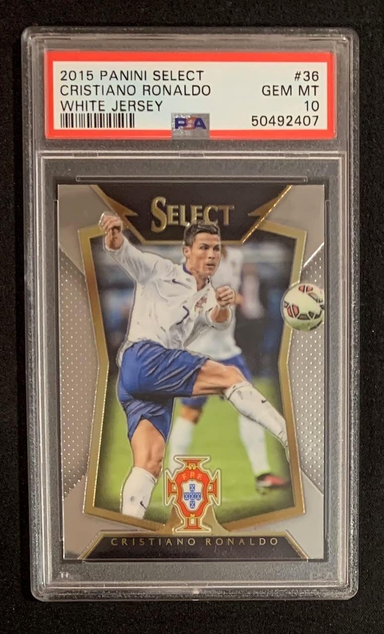 Cristiano Ronaldo 2015 Soccer Card #36 | PSA 10 Gem Mint (Cert #50492407) | Authenticated & Professionally Graded Soccer Trading Card Binder by Powers Sports Memorabilia