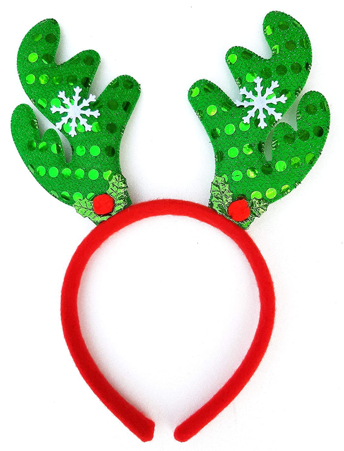 Infispace® Christmas Reindeer Antlers Headband with Bells for Adults (Green (Pack of 1)) (B09MNR5S68) Amazon Price History, Amazon Price Tracker