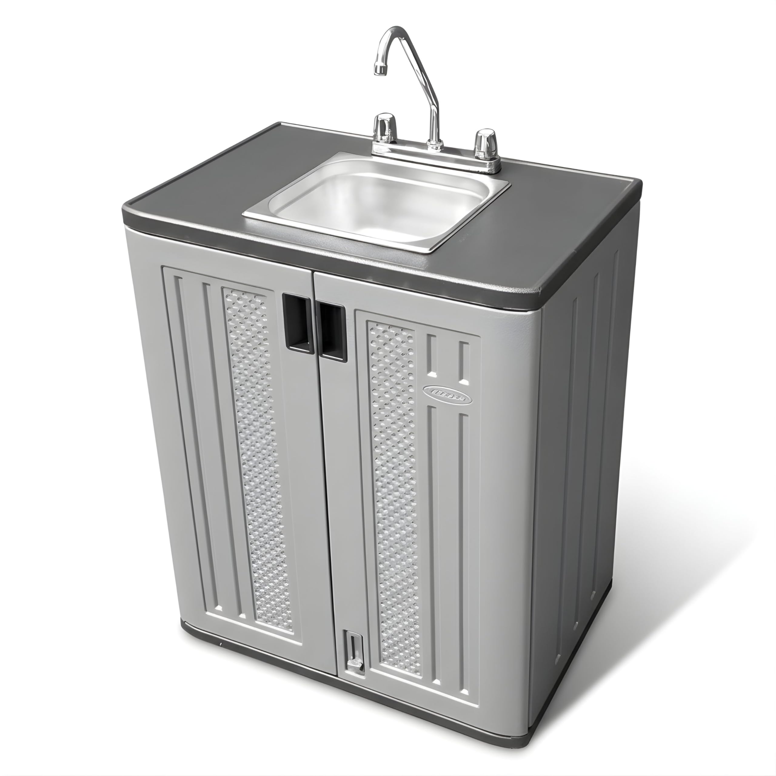Portable Sink Hand Wash Station, Single Basin Commercial Sink with Hot Water, Standard Size Electric Hand Washing Station, Stainless Steel Utility Sinks, For Food Trucks, Concession Stands or Kitchen