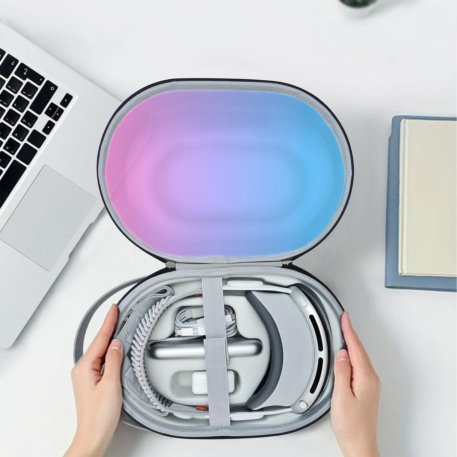 Custodia rigida da viaggio per occhiali e accessori per realtà virtuale