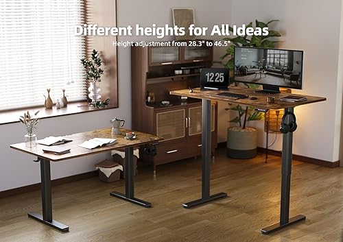 Miniatura 4 de Escritorio eléctrico de pie, escritorio de pie de altura ajustable, 40 x 24 pulgadas, escritorio de oficina en casa con tablero de empalme, parte