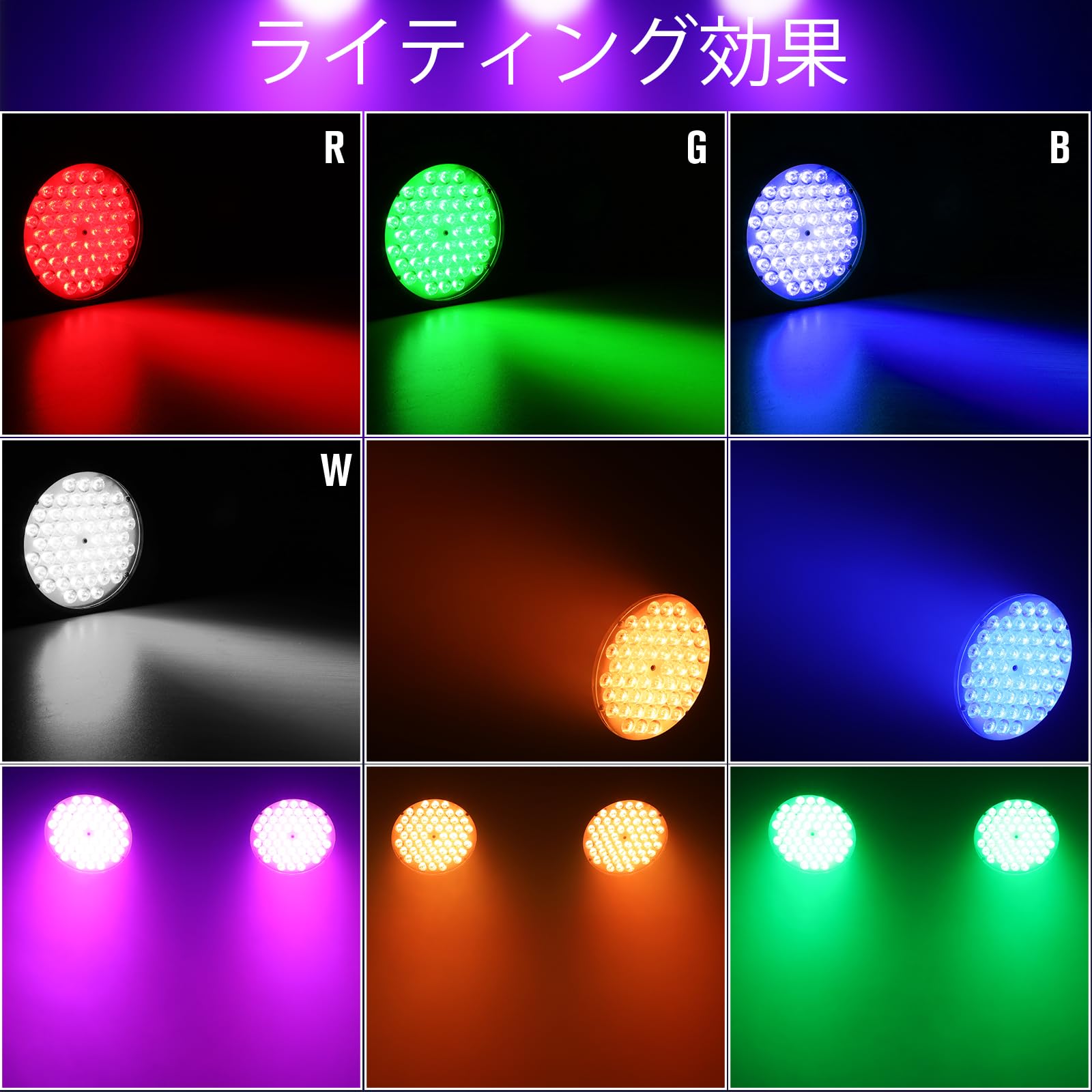 Amazon.co.jp: BETOPPER ステージライト遮光板付き,54x4W 4 in 1 RGBW