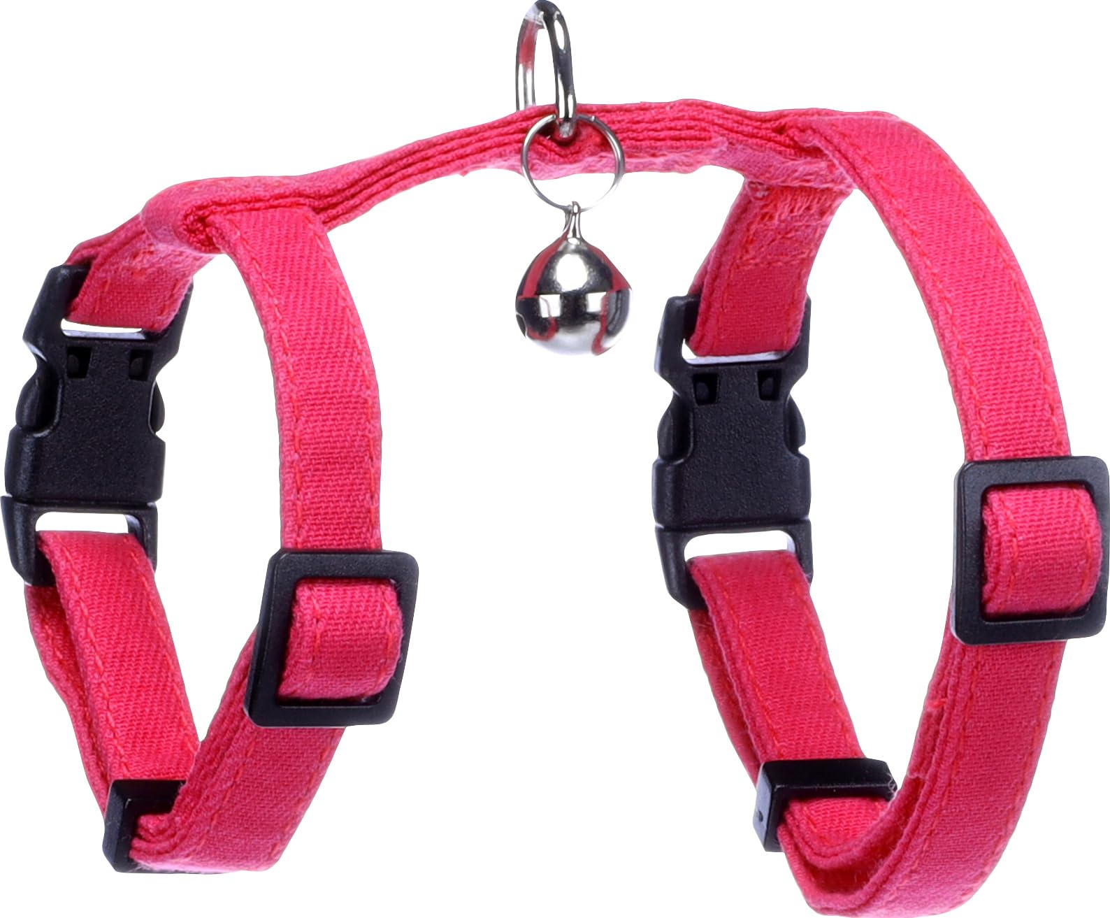 Imbracatura con Guinzaglio Flamingo Lomi – Fuchsia | Per Gattini (Kitten) | A: 15-22 cm, B: 20-30 cm, C: 120 cm x 10 mm x 2 mm – Morbida, Sicura, Regolabile e Leggera