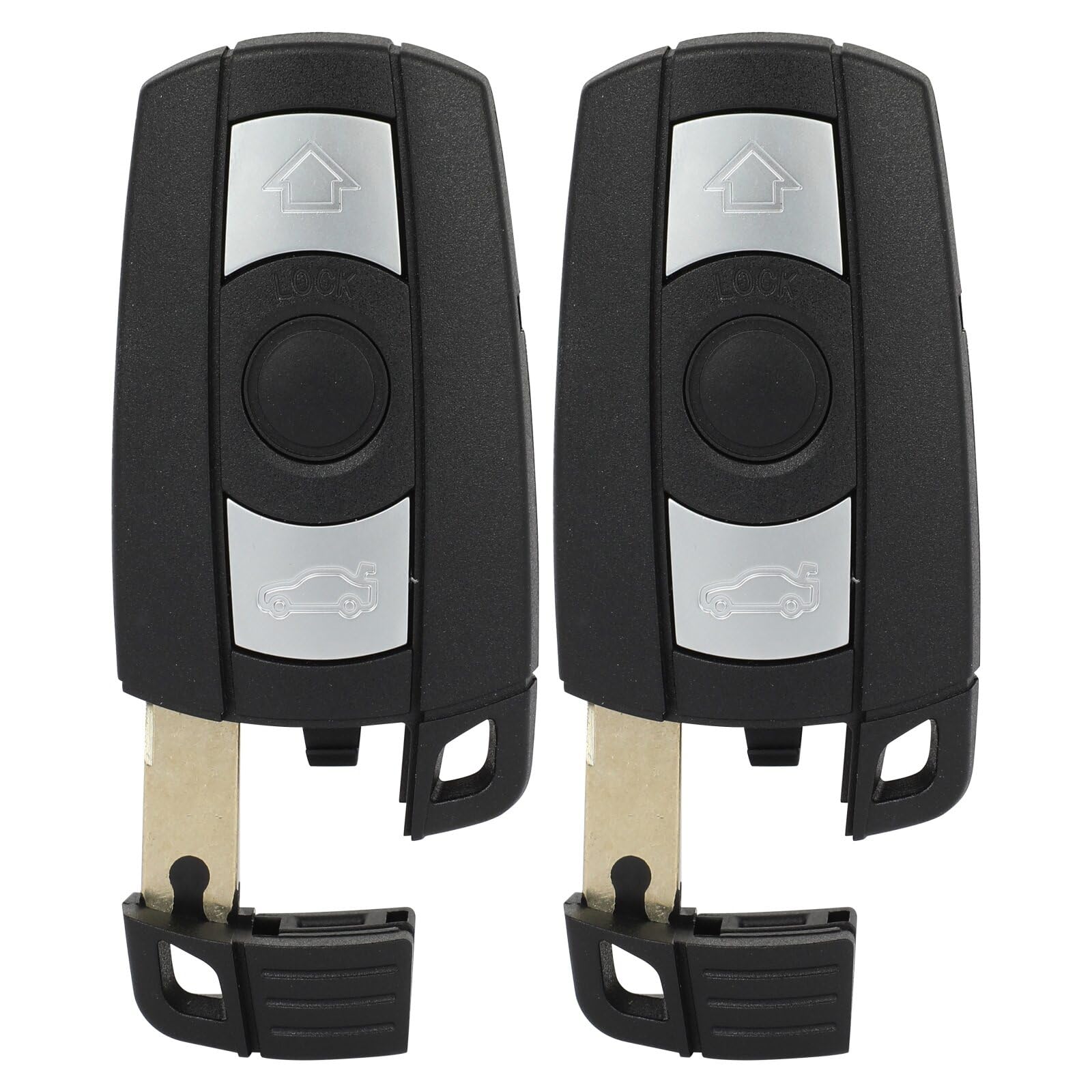 SELEAD Key Fob Shells Case 3 Buttons for BMW 1-Series 323i 325i 325xi 328i xDrive 328xi 330Ci 330i 330xi 335d 335i xDrive 335xi 525i 525xi 528i xDrive 528xi 2006-2016 2 PCS