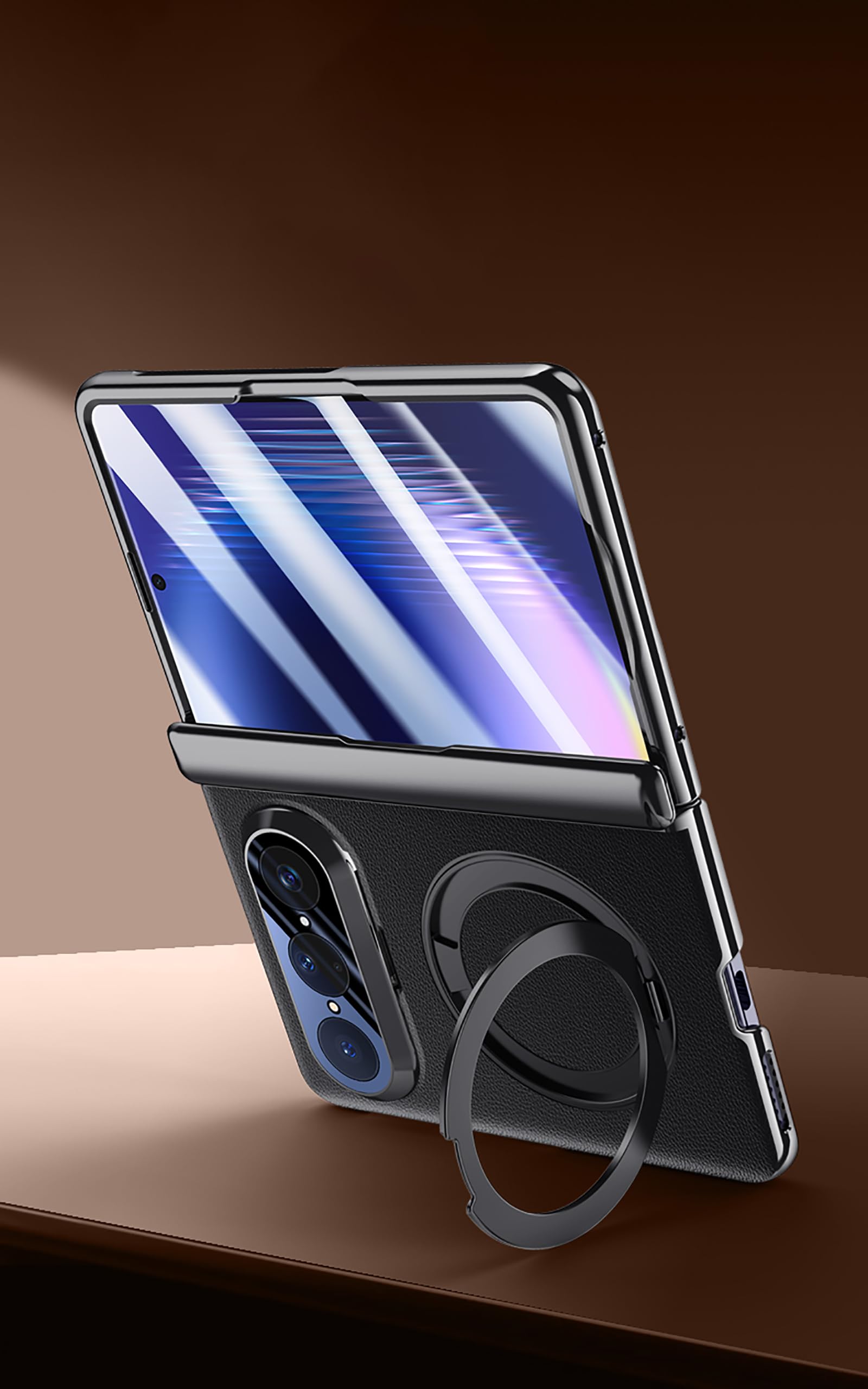 Custodia in Pelle Huawei Pura X Max,Blu 1