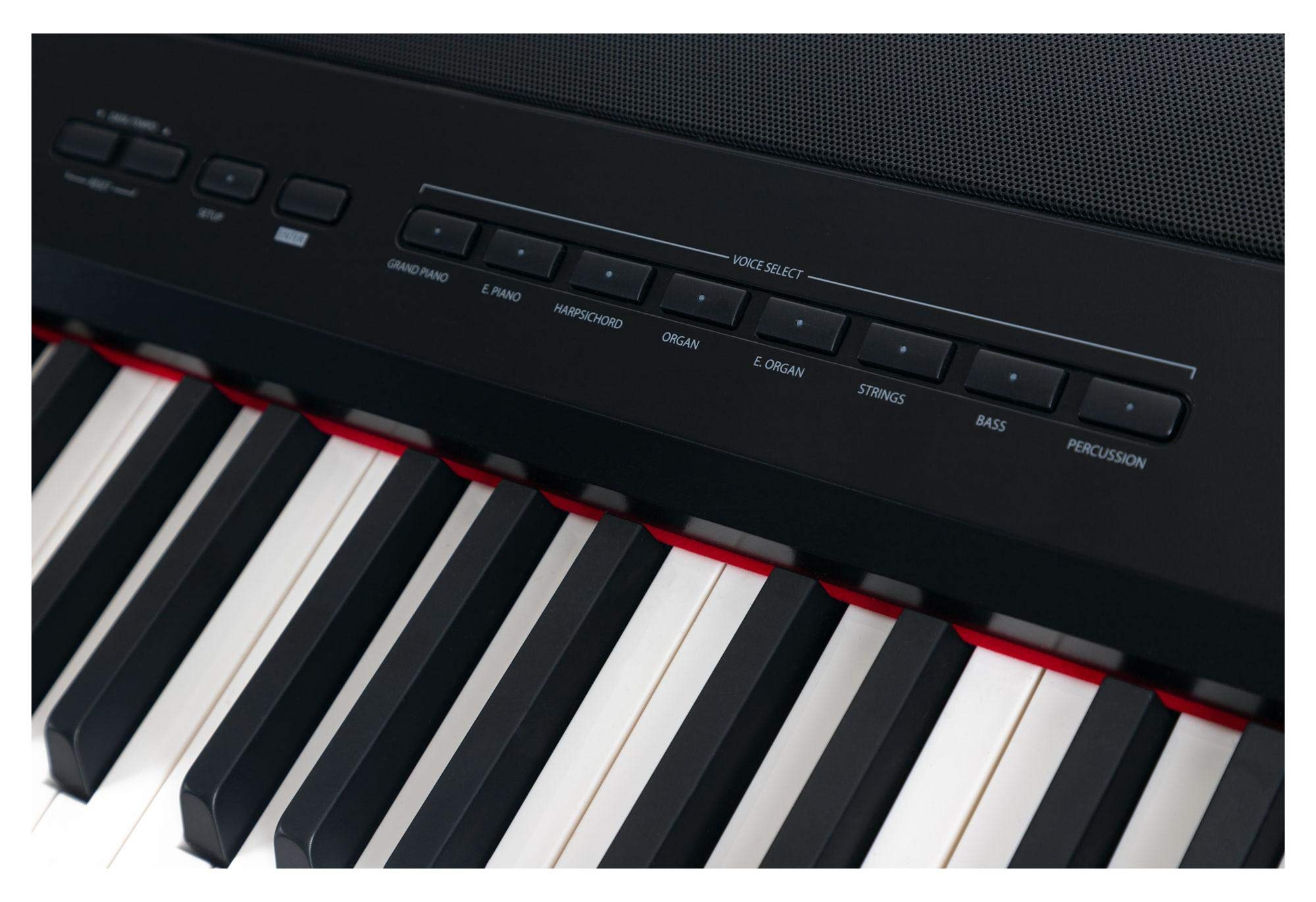 P-60 SM Compact Piano (Stagepiano mit 88 Tasten und passendem Unterbau, Hammermechanik, Anschlagdynamik, 128-fach polyphon, 14 Sounds, inkl. Notenhalter und Netzteil) schwarz
