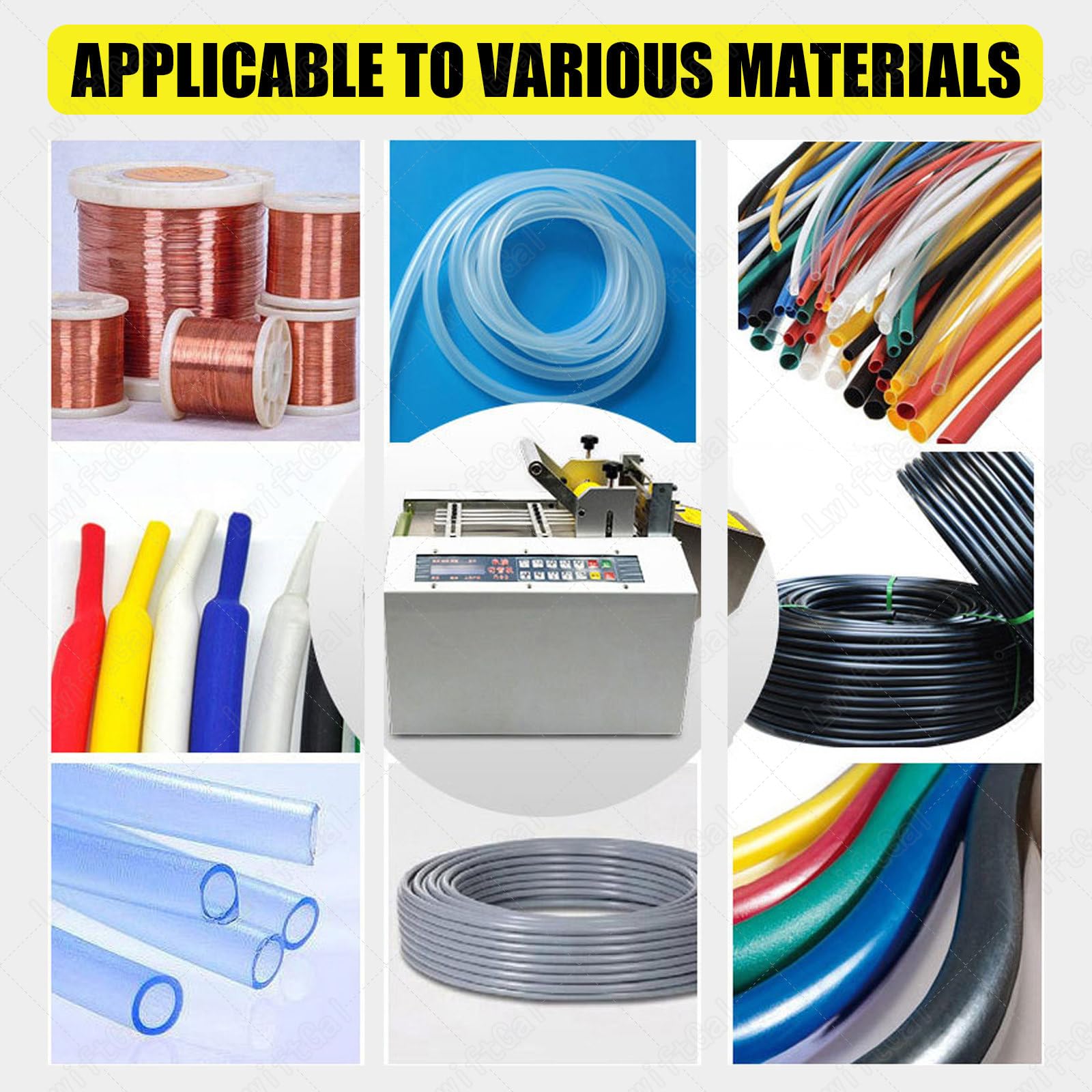 Cortadora AutomáTica De Tubos TermorretráCtiles De PVC, Cortadora De Cables EléCtricos, Ancho De Corte De 100 Mm, para Manguitos De Goma, Tubos De PláStico Y Cables PequeñOs