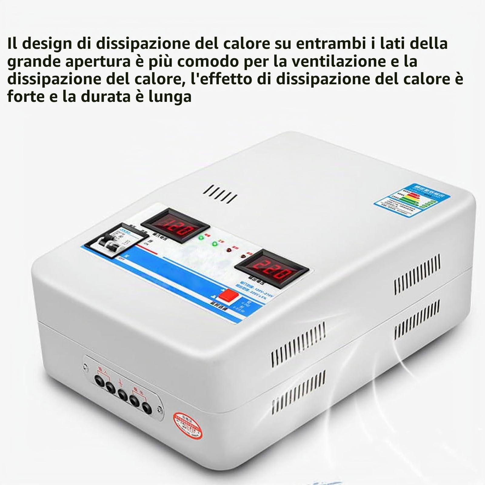 Stabilizzatore di Tensione Automatico, Stabilizzatore di Tensione Monofase Domestico Ad Alta Precisione da 220V 15000W, Stabilizzatore Ca Monofase per Uso Domestico Stabilizzatore
