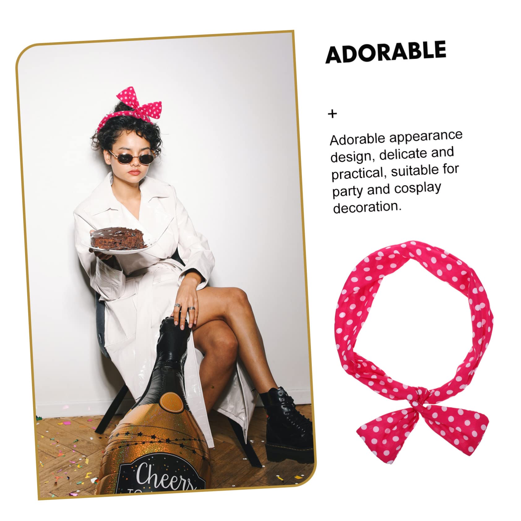 MAGICLULU 3 Juegos De Diademas De Material Seguro Para Mujer Con Lazo Para Niñas Decoración Para Fiestas Navideñas (4 Unidades)