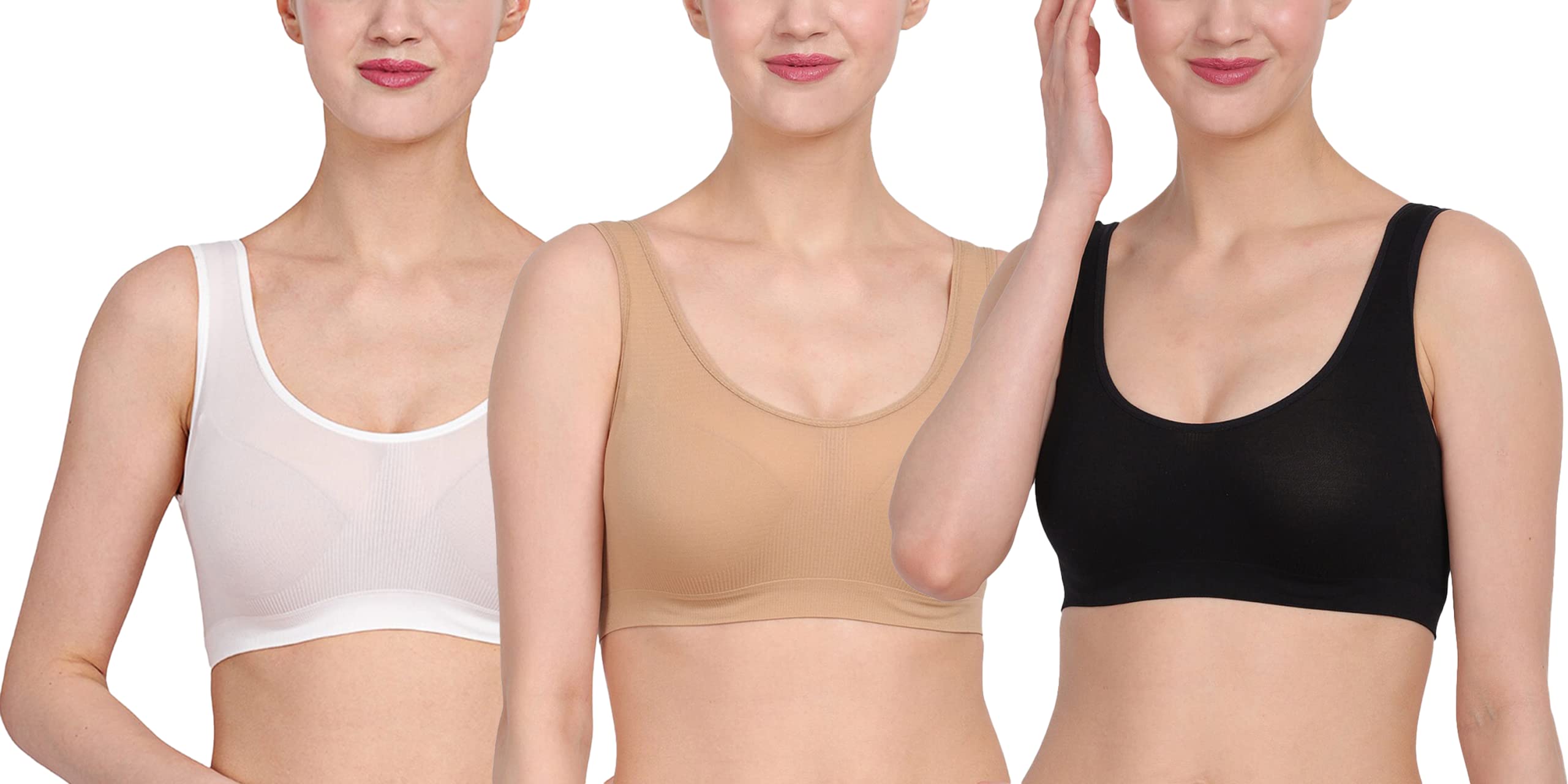 xozzey Women Sports Bra Cotton, Nylon and Spandex Air Non-Padded Sports Bra Wire Free (Free Size Up to 34)-picture-18