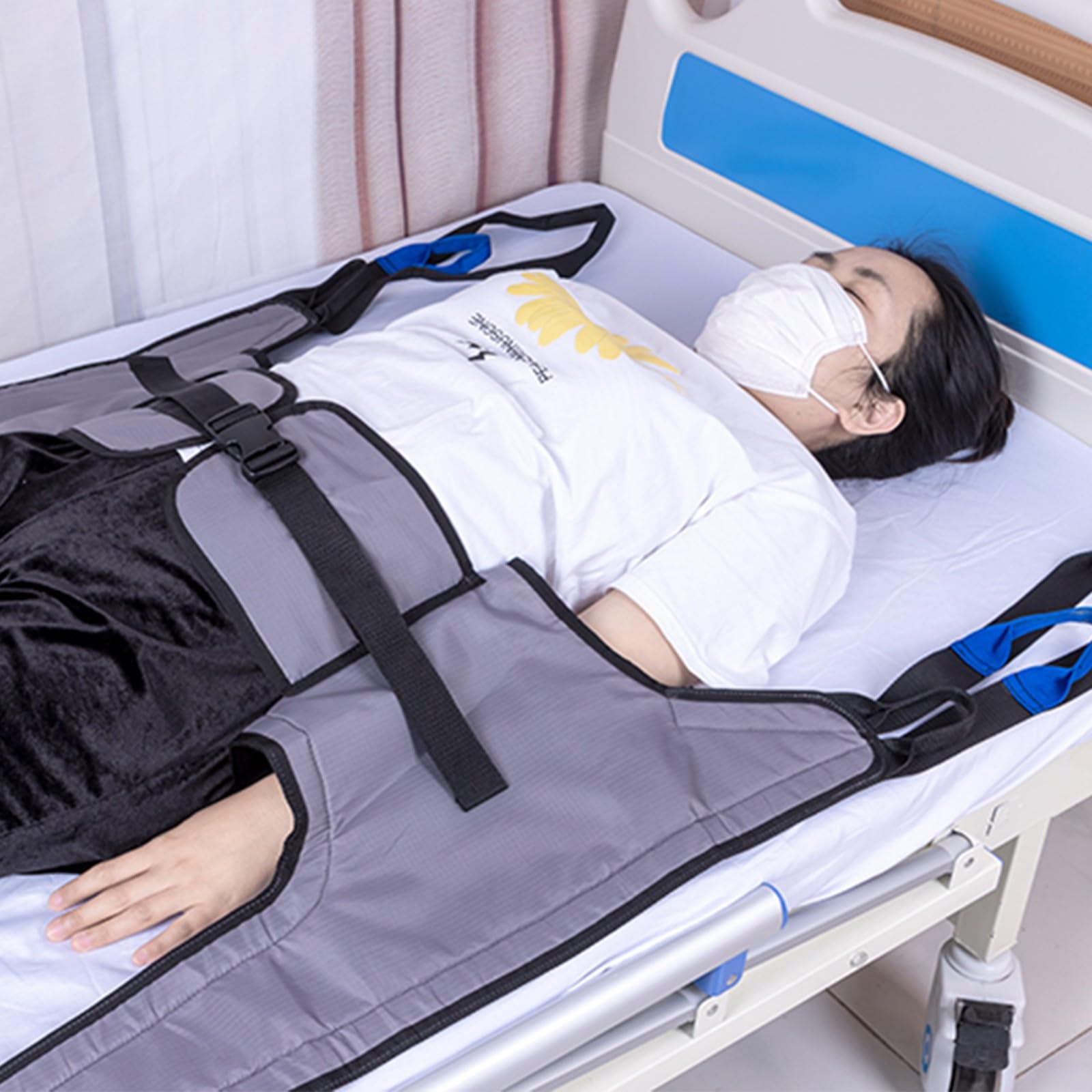 Cinturón de transferencia Arnés de elevación de cuerpo completo para pacientes para cuidadores bariátricos Personas mayores Discapacitadas Mueva al paciente hacia arriba y hacia abajo por las esc