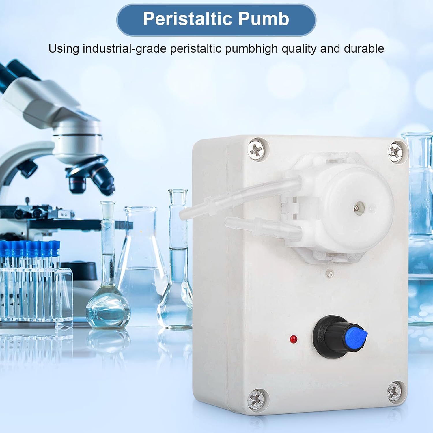 Yosoo Health Gear Adjustable Peristaltic Pump AB21 Industrial Grade Dosing Pump with US Plug 110-240V, 10ml-250ml min Flow Rate, Ideal for Industrial Use, Defult