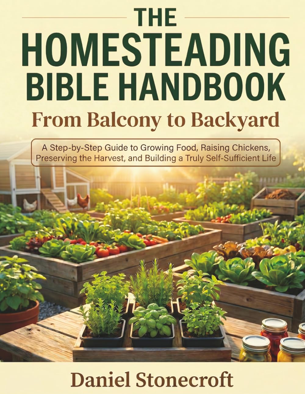 The Homesteading Bible Handbook: From Balcony to Backyard | A Step-by-Step Guide to Growing Food, Raising Chickens, Preserving the Harvest, and Building a Truly Self-Sufficient Life
