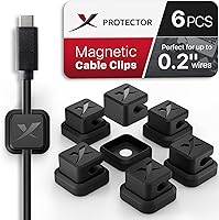 Vista 9 de X-Protector 3 soportes magnéticos para cables - Clips de cable premium - Soporte de cable autoadhesivo para automóvil - Organizador de cables