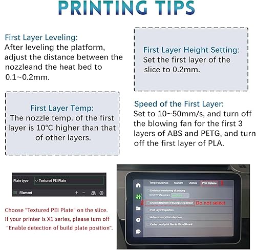 Miniatura 9 de IdeaFormer Doble Cara Hoja de Acero con Resorte PEI Texturizado Dorado 257x257mm, Cama de Impresión PEI Flexible para Impresora 3D Bambu Lab X1 X1C