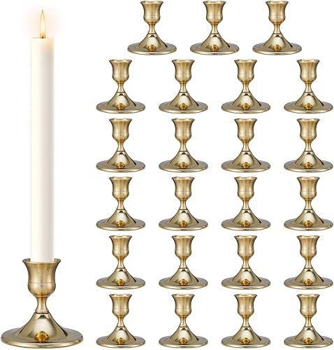 Miniatura 21 de Portavelas para velas cónicas negros, juego de 6 portavelas decorativos para decoración del hogar, portavelas de metal para velas cónicas