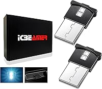 Vista 19 de ICBEAMER Luz nocturna en miniatura con interfaz USB, paquete de 1 unidad (verde) LED universal enchufable para interior del automóvil y atmósfera