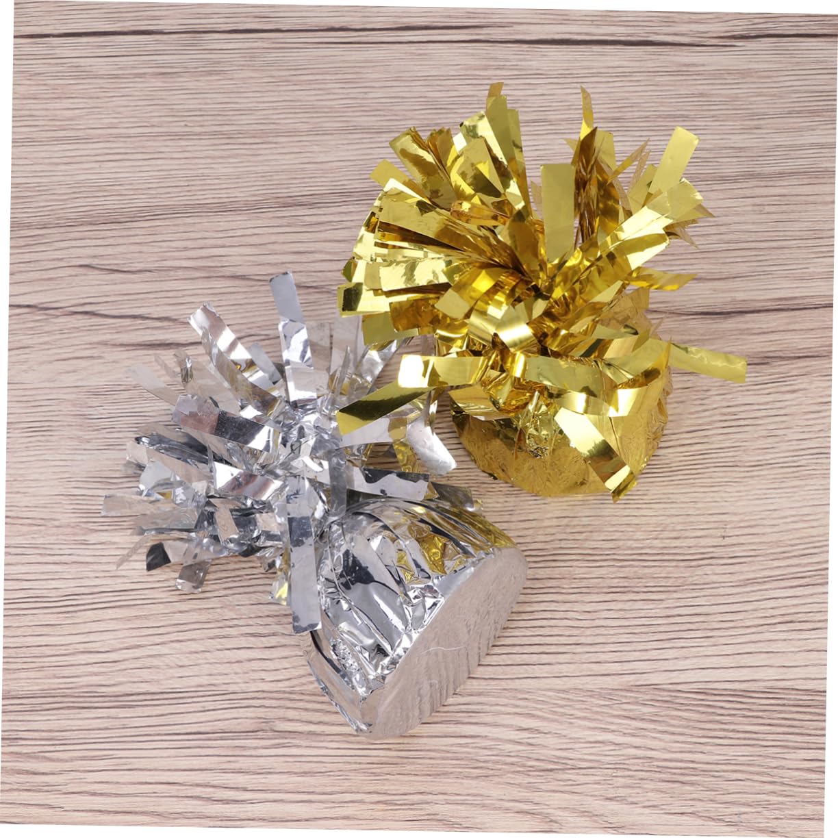 Pesetti per Palloncini 12 Pezzi in Calcestruzzo Oro e Argento | 6 Dorati e 6 Argentati, per Festa di Capodanno e Matrimonio, Accessori per Palloncini