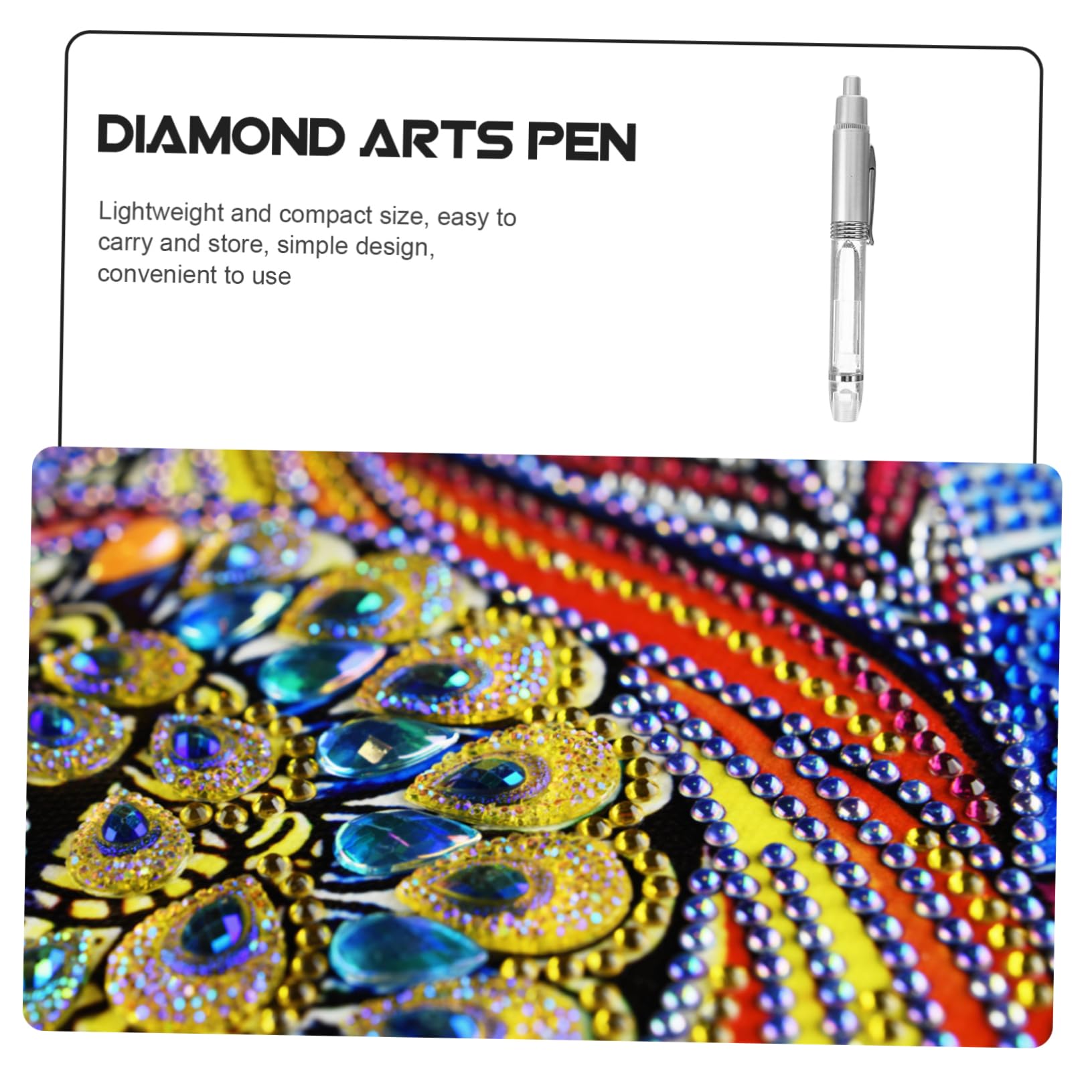 NUOBESTY Lot De 5 Stylos De Perçage Diamantés Pointe en Plastique Non Pliable Faciles À Utiliser pour Le Pointillage Diamanté