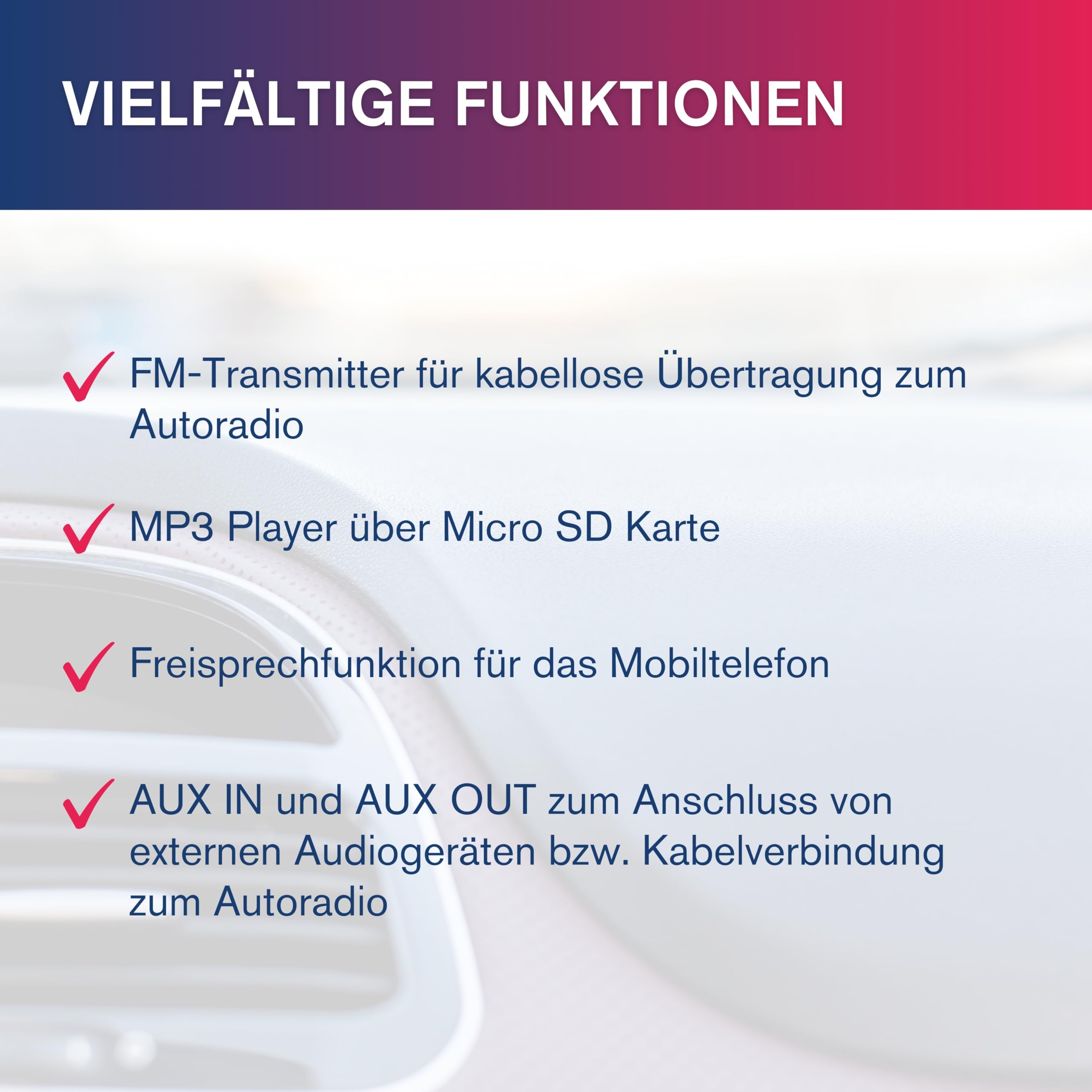 Albrecht DR 56+ DAB+ Adapter zum Aufrüsten von Auto-Radios mit TFT Display, 27256, mit FM-Transmitter für Musik-Streaming über das Handy, schwarz