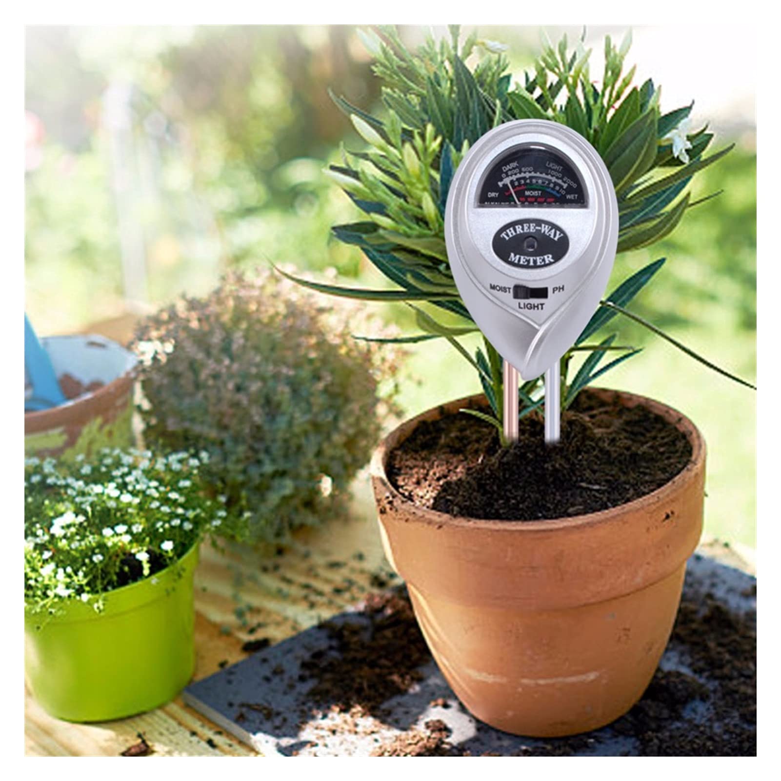 Testeur d'humidité 3 en 1 sol pH eau humidité compteur accidentielle rayon de soleil plantes fleurs testeur humide instrument outil