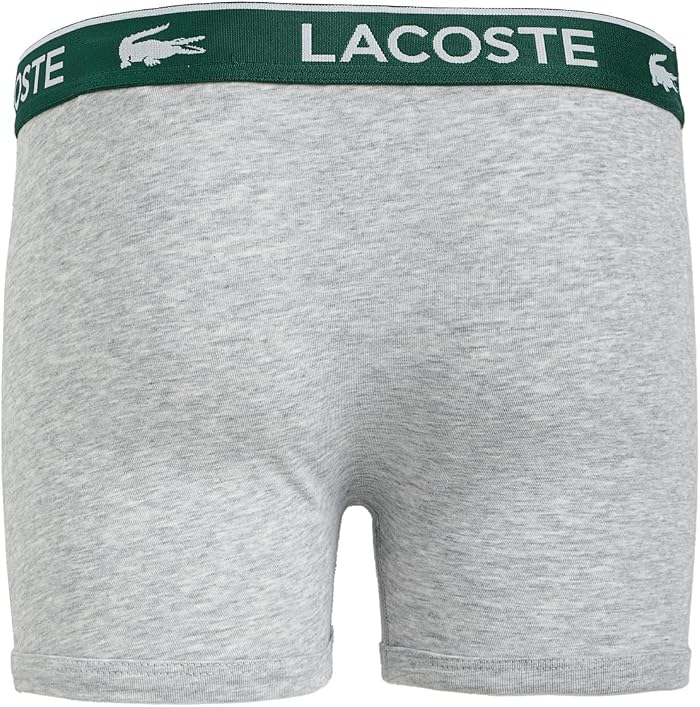 Детские боксеры Lacoste, набор 5 шт, цвет: Серый — фото 3