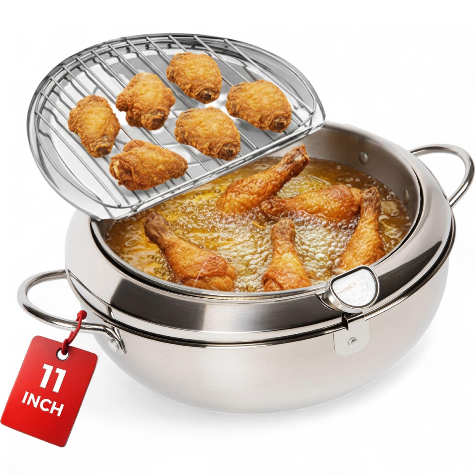 Amazon.com: Alpha Living SDF-04 Deep Fryer Pot – 11-Inch Stainless