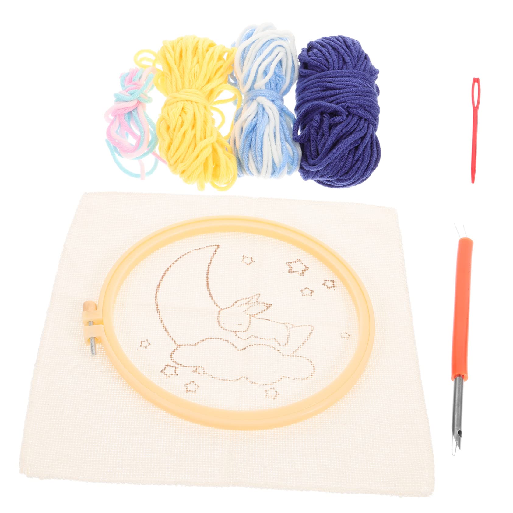 SEWACC 3 Juegos De Alfombra Bordada DIY Kit Para Principiantes Kits De Bordado Bordado A Mano Puntadas Para Principiantes Kit De Bordado Para Niños Punzón De Bordado Kit De