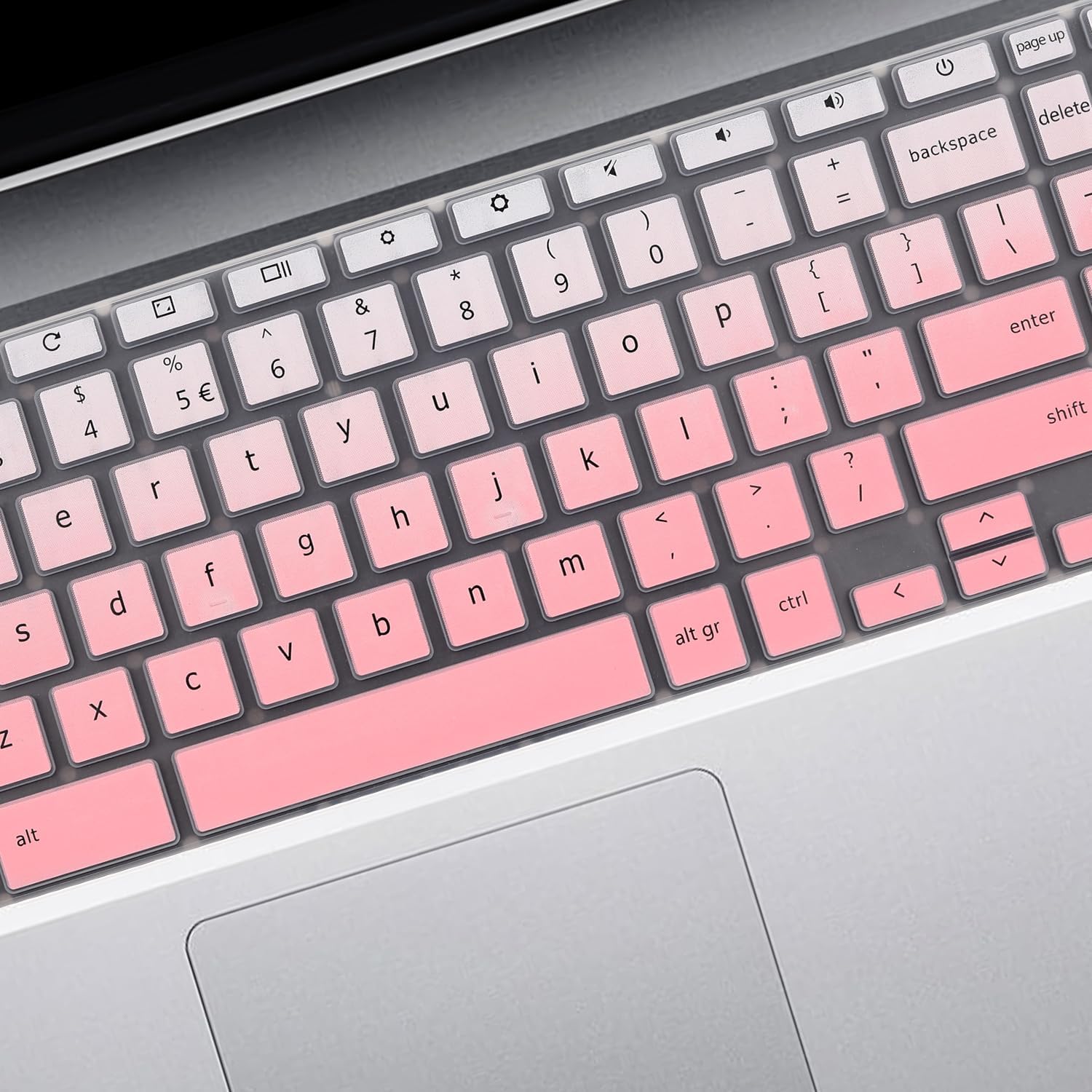 Keyboard Cover Skin for Acer Chromebook 315 CB315 & Acer Chromebook 715 CB715 15.6 inch with Numeric Keypad, Acer Chromebook 317 CB317 17.3" Keyboard Skin Protector-Ombrepink image 3 of 6 B0CW2H8413