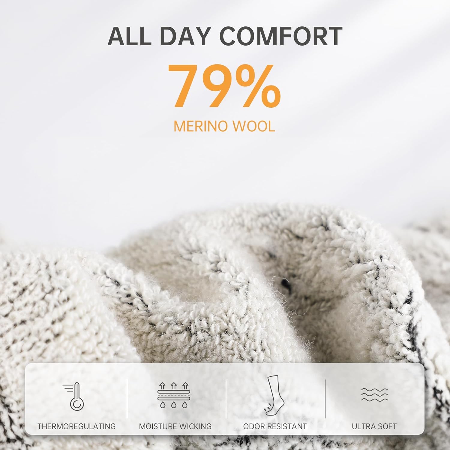 Merino Wool Hiking Socks, Made in USA Midweight with Targeted Cushion, Hunting Socks for Men & Women (Bozeman Lite) - Image 3