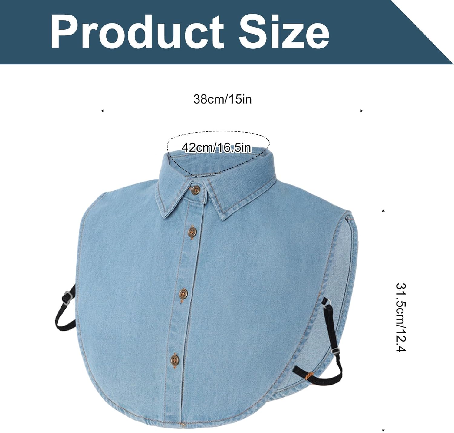 4 Pcs Fake Collar Detachable False Dickey Collar Half Shirts Round Blouse Collars for Women - Image 2