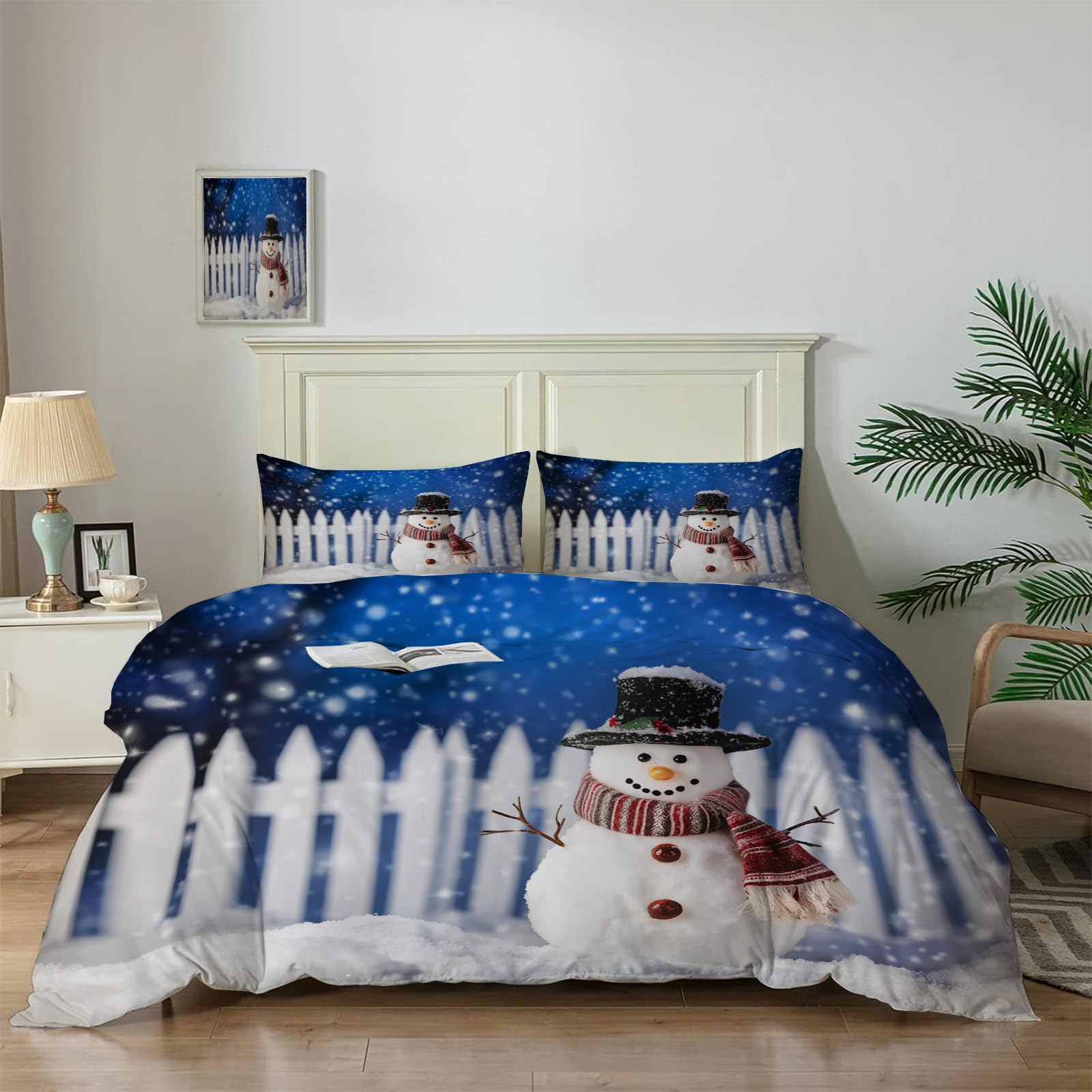 Housse de couette Noël 200x200 cm, le cadeau idéal de Nouvel An pour lit d'enfant