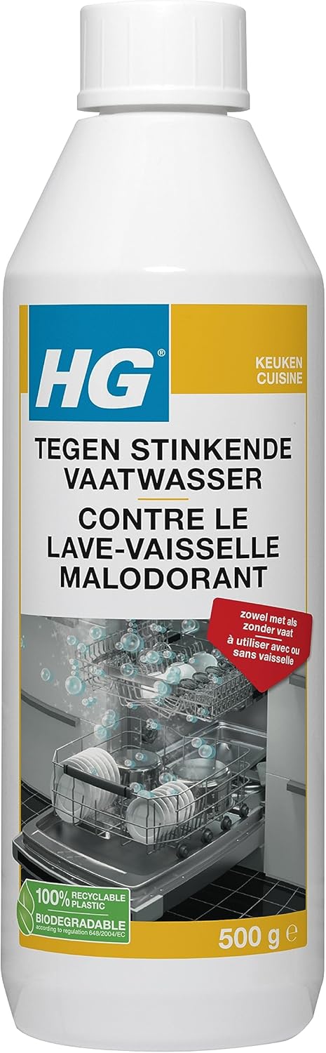 HG Against Smelly Dishwashers, Cleans And Refreshes, Neutralizes Smelly Odor, Suitable For Regular Use, Regular Cleaning & Maintenance – 500g (636050103)