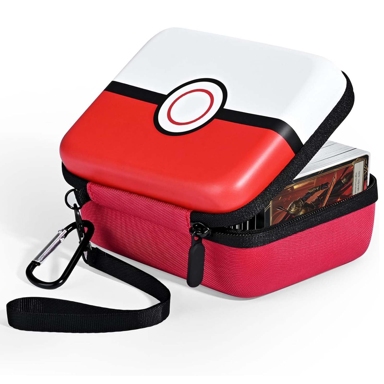 Carrying Case Compatible with PM TCG Trading Cards, Holds 400+ Cards, Hard-Shell Storage Box Fits Magic MTG Cards and PTCG, Card Holder Box for Boys Girls (PKMC007)