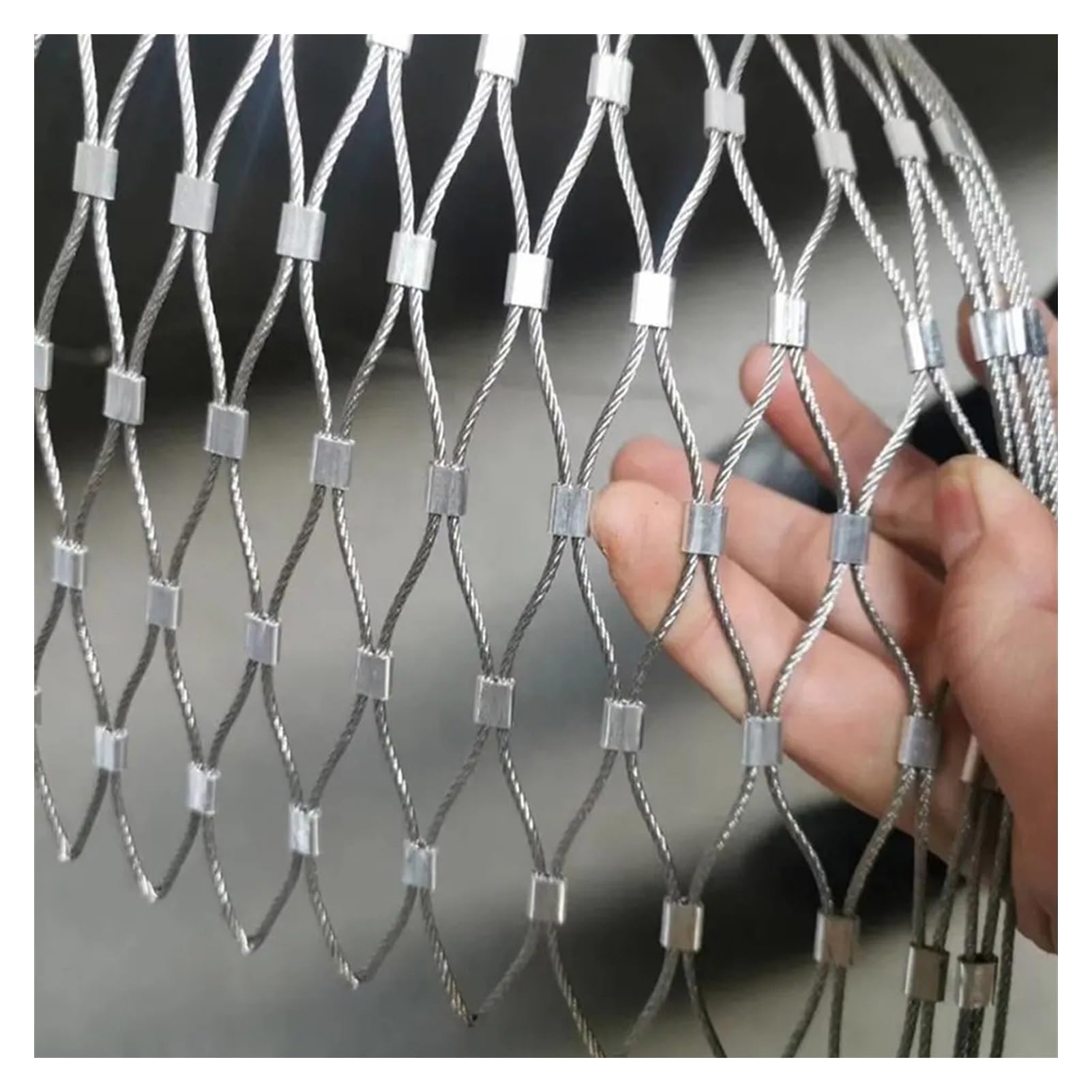 Rete metallica in acciaio inossidabile per piante rampicanti Rete di protezione per balcone personalizzabile (colore: argento Dimensioni: 1x12m) - Forte barriera di sicurezza