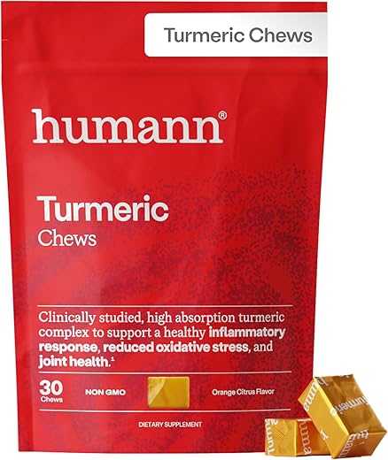 humanN Turmeric Curcumin Chews Supplement – High Absorption Turmeric – Orange Citrus Flavor – from The Makers of SuperBeets, Joint Health, 30 Count