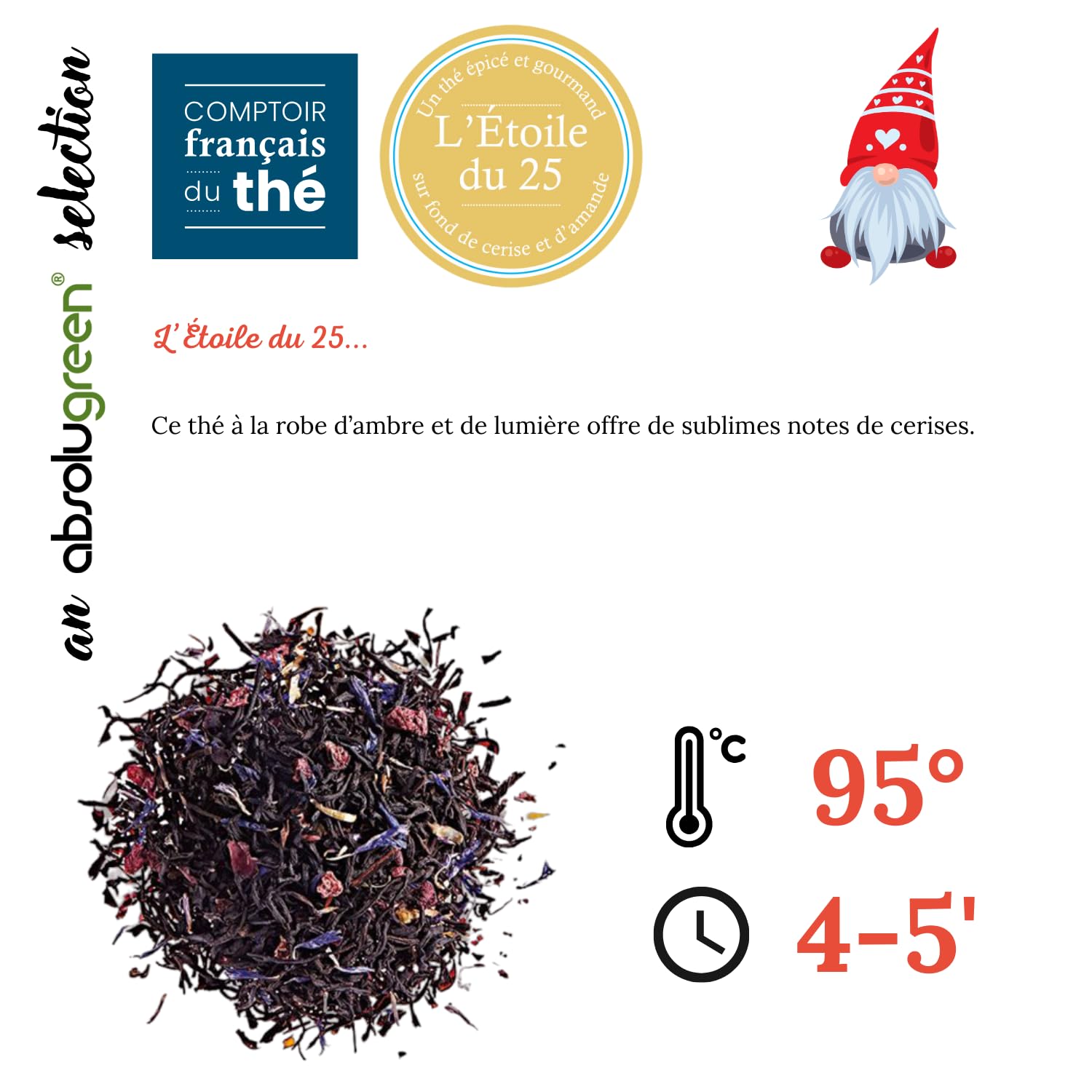 Coffret de Noël – Comptoir Français du Thé – 5 Thés Gourmands et Festifs en Pochettes de 20g – Coffret Cadeau Blanc Édition Limitée