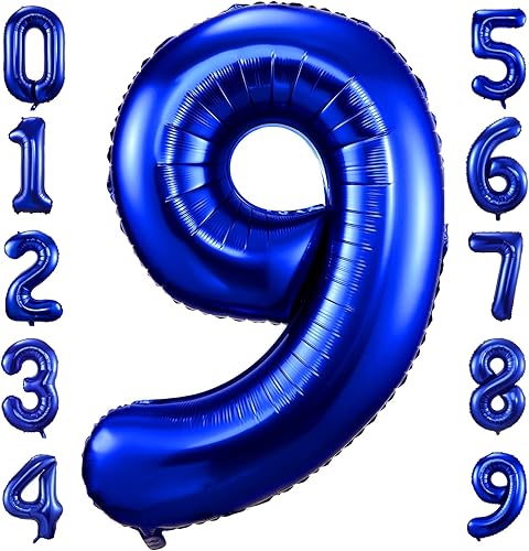 Vista 49 de Globos azul marino con el número 3, globos digitales de número 3 de 40 pulgadas, color azul oscuro, globos digitales grandes de Mylar para fiesta
