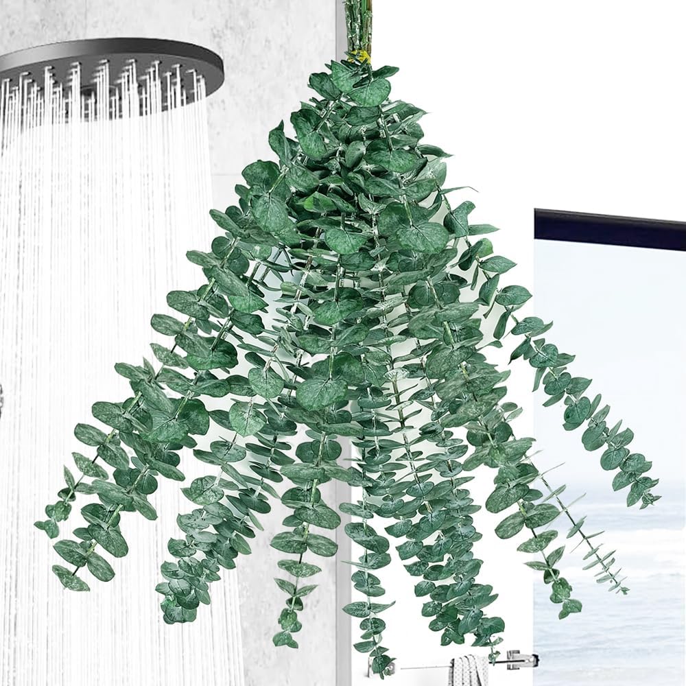 20 Pcs Dried Eucalyptus Stems 17" Real Eucalyptus for Shower Hanging