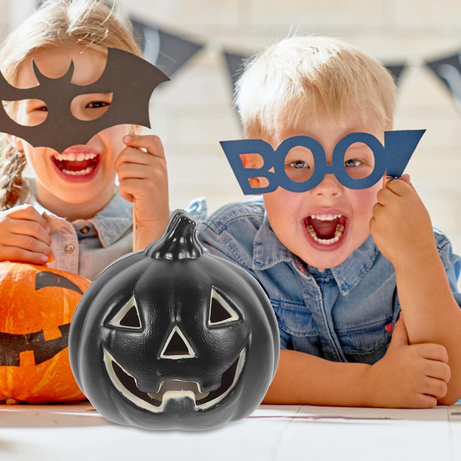 PRETYZOOM Halloween Led Pumpkin Table Lamp Pumpkin Light Halloween Party Decorative Lamp