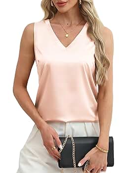 【新品】OMMO SATIN DRAPE TANK TOP Xysaqa Women's Satin Cowl Neck Halter Tops Metallic Chain