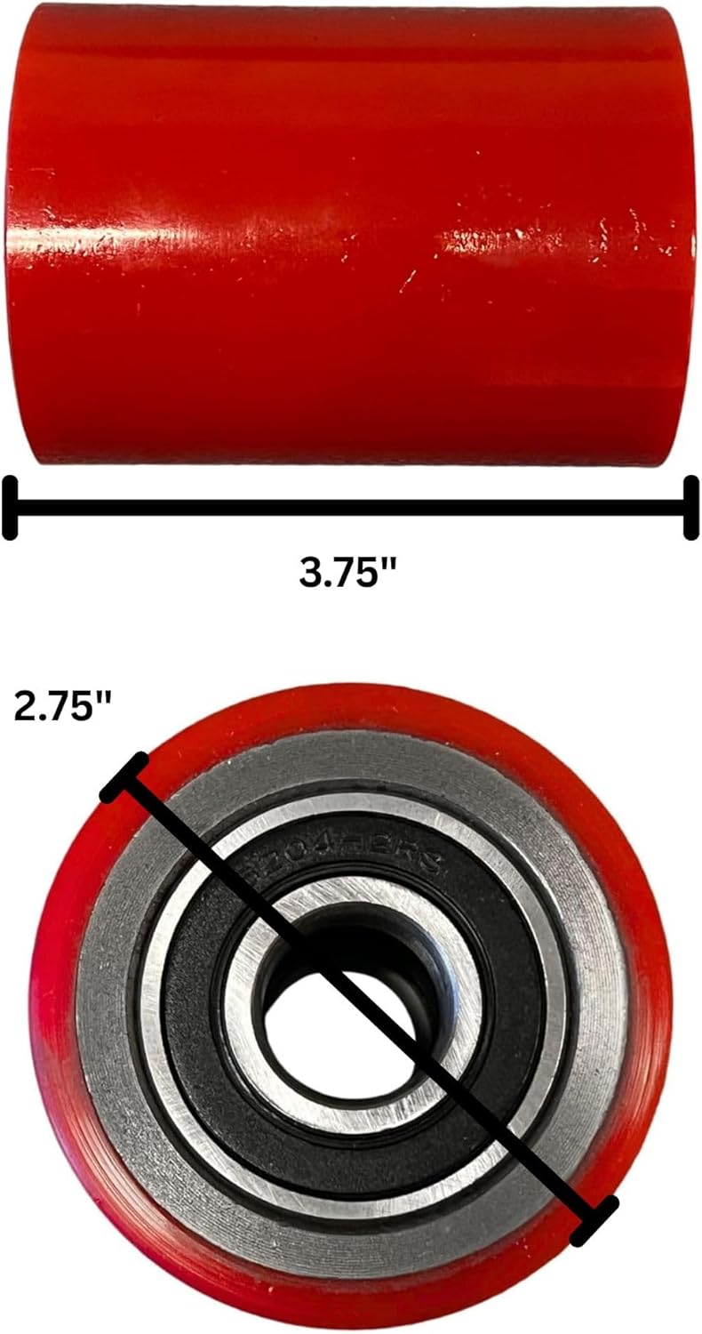 Pallet Jack Poly Load Wheels With Bearings 2.75"D x3.75"W - 1EA